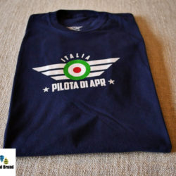 t-shirt drone pilota APR fronte blu